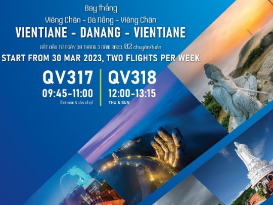 LAO AIRLINES REOPENS VIENTIANE – DA NANG DIRECT ROUTE