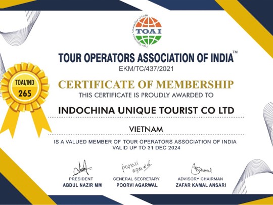 INDOCHINA UNIQUE TOURIST BECOMES MEMBER OF TOAI TOURISM ASSOCIATION